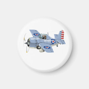 Imán Personalizado retro avión de combate