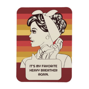Imán Personalizado retro texto mujer