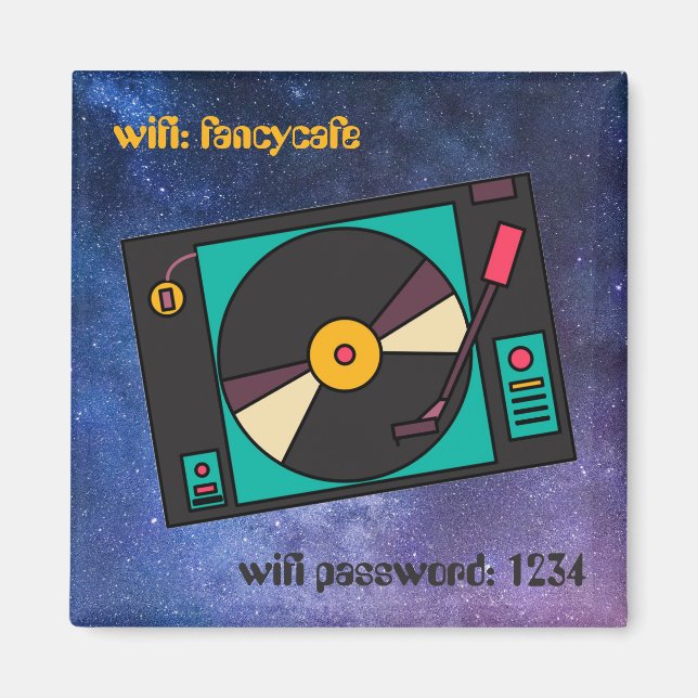 Imán Personalizado retro vintage girable (Frente)