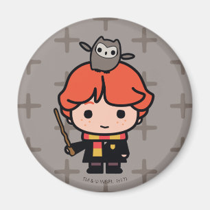 Imán Personalizado Ron Weasley y Pigwidgeon