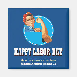 Imán Personalizado Rosie Riveter FELIZ DÍA LABORAL