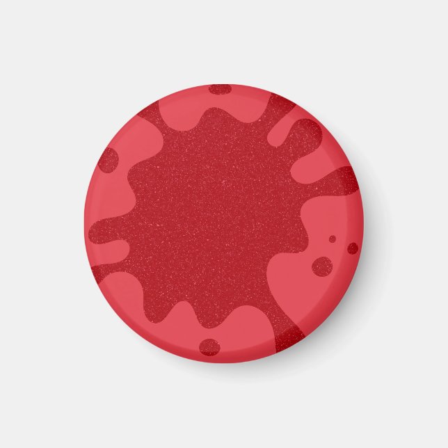 Imán Personalizado Salpicadura Roja de Tomate (Frente)