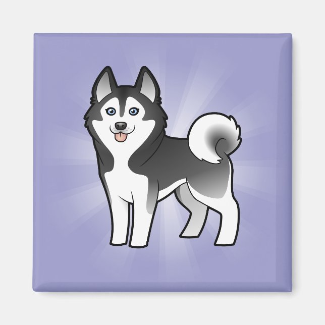 Imán Personalizado Siberian Husky / Alaskan Malamute (Frente)