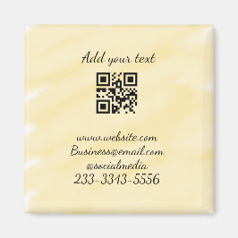 Imán personalizado simple código QR agregar su nombre t