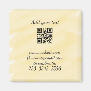 Imán personalizado simple código QR agregar su nombre t