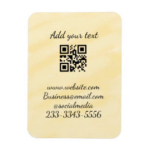 Imán personalizado simple código QR agregar su nombre t