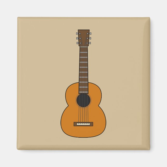 Imán Personalizado simple de guitarra acústica (Frente)