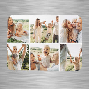 Imán Personalizado simple moderno 6 Collage de fotos