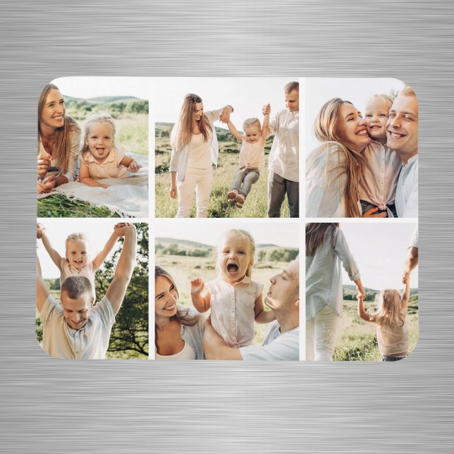 Imán Personalizado simple moderno 6 Collage de fotos (Subido por el creador)