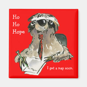 Imán Personalizado Sloth Holiday Magnet