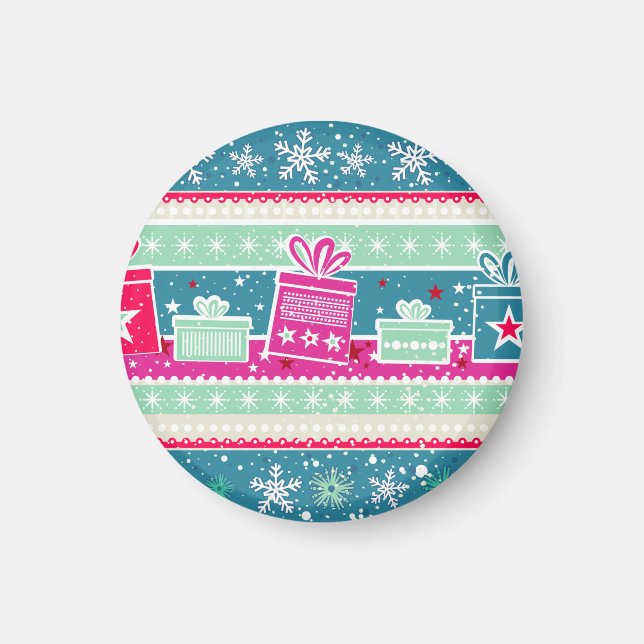 Imán Personalizado Snowflakes and Presakes (Frente)