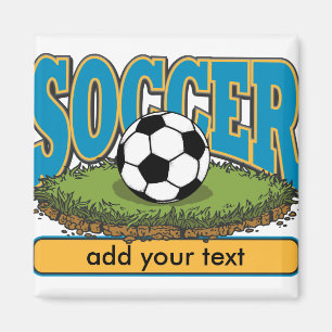 Imán Personalizado Soccer Añadir texto