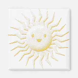 Imán Personalizado Sonriente Cara Solar