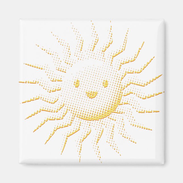 Imán Personalizado Sonriente Cara Solar (Frente)