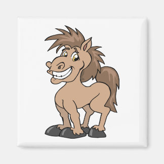 Imán Personalizado sonriente Pony Silly Horse