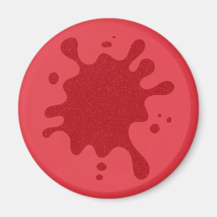 Imán Personalizado Splat Rojo Tomate