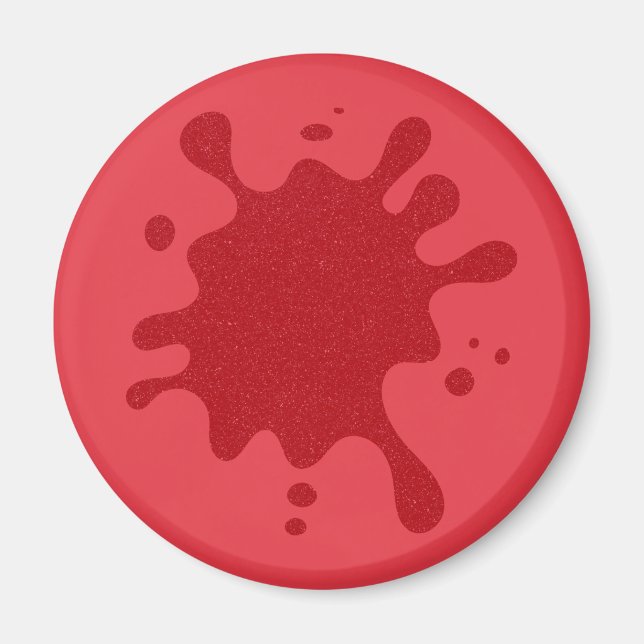 Imán Personalizado Splat Rojo Tomate (Frente)