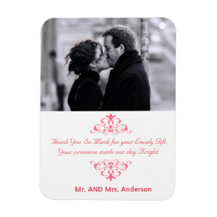 Imán Personalizado Swirls Wedding Favor Gracias Magnet 