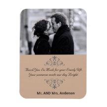 Personalizado Swirls Wedding Favor Gracias Magnet 