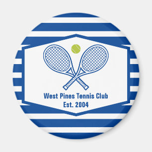 Imán Personalizado Tennis Country Club Blue Striping
