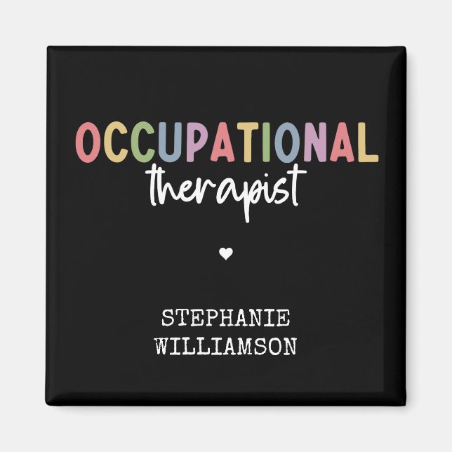 Imán Personalizado Terapia Ocupacional Ocupacional de R (Frente)