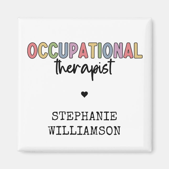 Imán Personalizado Terapia Ocupacional Ocupacional de R (Frente)