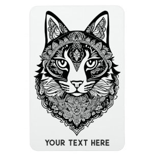 Imán Personalizado Texto Gato ornamental