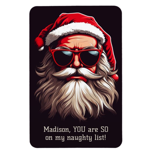 Imán Personalizado Texto Grumpy Santa (Vertical)