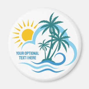 Imán Personalizado Texto Islas Tropicales
