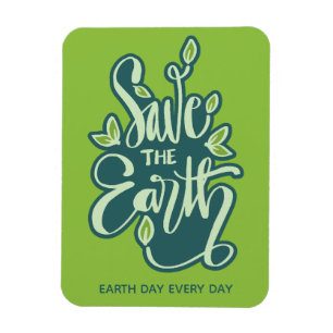 Imán Personalizado Texto Salven la Tierra