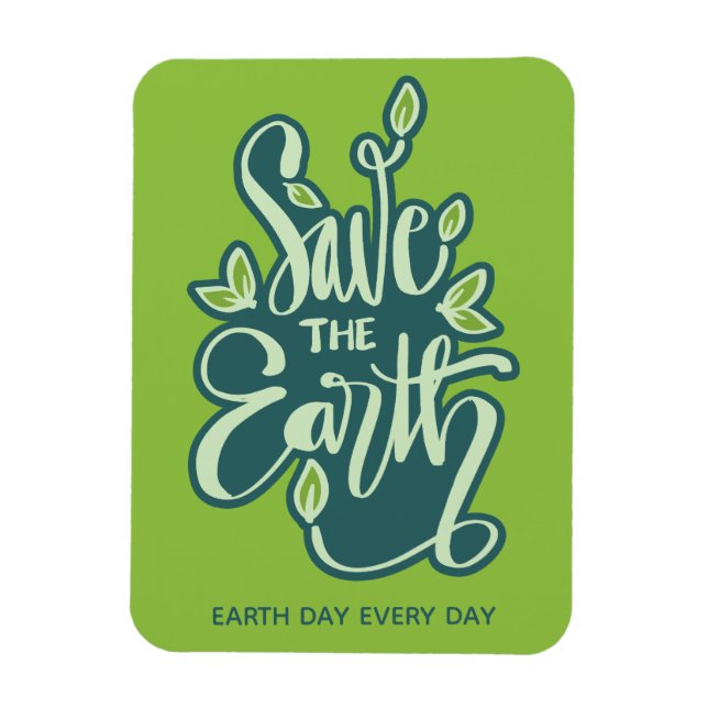 Imán Personalizado Texto Salven la Tierra (Vertical)