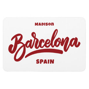 Imán Personalizado Texto y color Barcelona