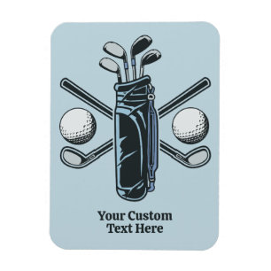 Imán Personalizado Texto y color Golf