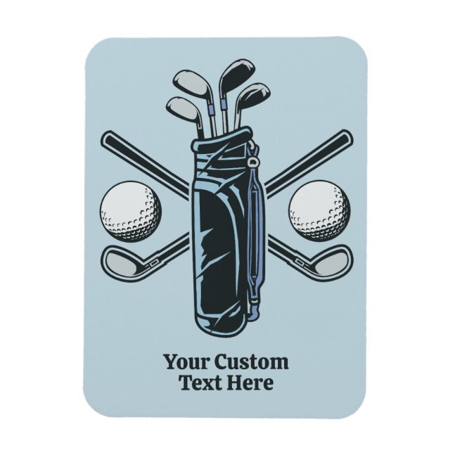 Imán Personalizado Texto y color Golf (Vertical)