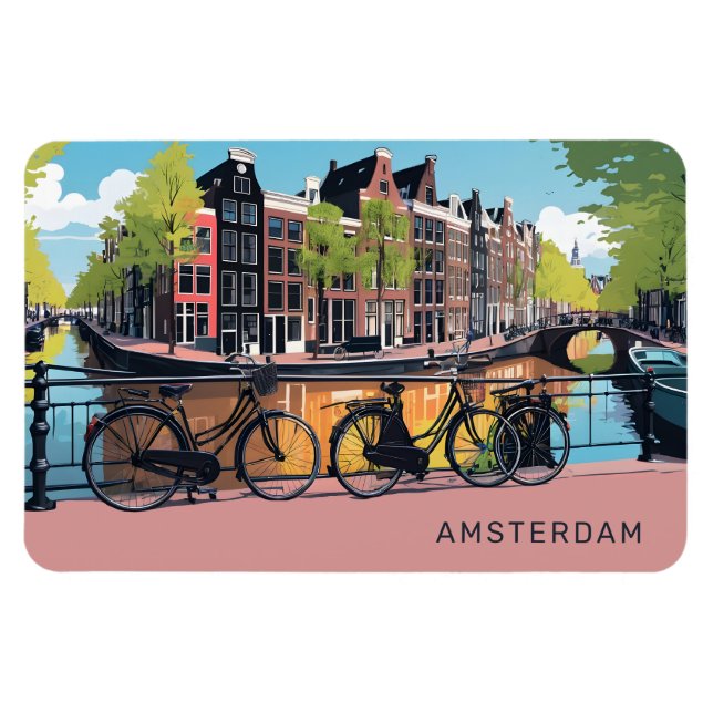 Imán Personalizado Textos Ámsterdam (Horizontal)