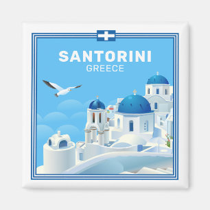 Imán Personalizado Textos Santorini Grecia
