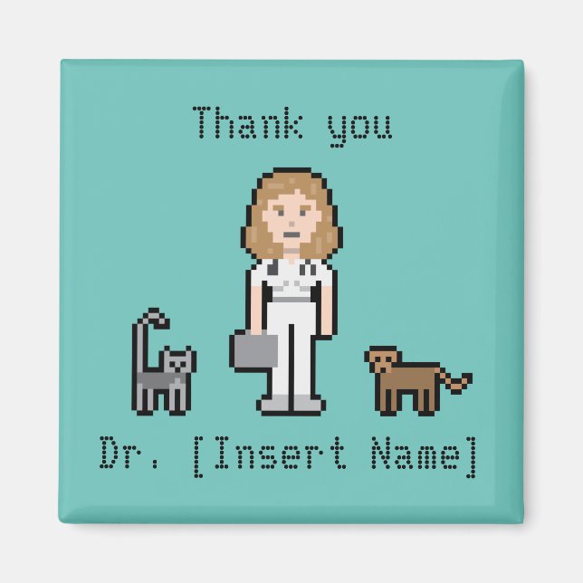 Imán Personalizado Textos Veterinaria (Frente)