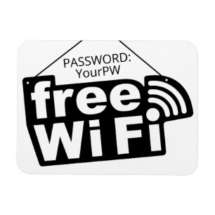 Imán Personalizado Textos Wi-Fi gratis