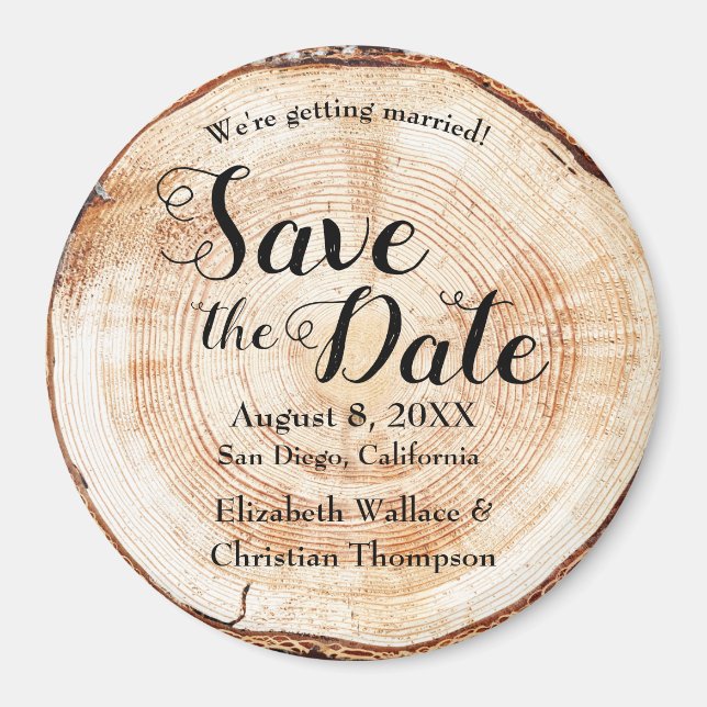 Imán Personalizado único de casamiento de países con no (Frente)