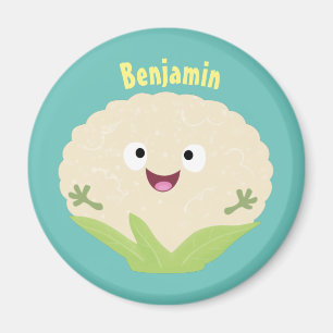 Imán Personalizado vegetal de coliflor alegre y dulce