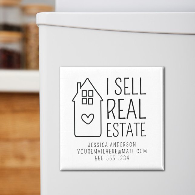 Imán Personalizado Vendo Casa Promocional Inmobiliaria (I Sell Real Estate Magnet)