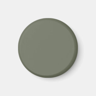 Imán personalizado verde musgo sólido