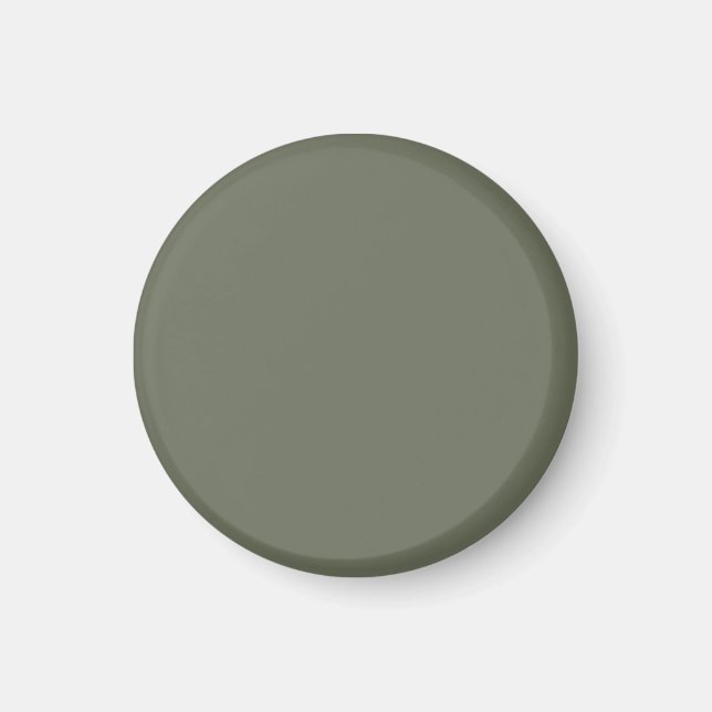 Imán personalizado verde musgo sólido (Frente)