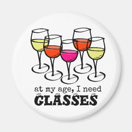 Imán Personalizado Vidrio A Mi Edad, Necesito Gafas