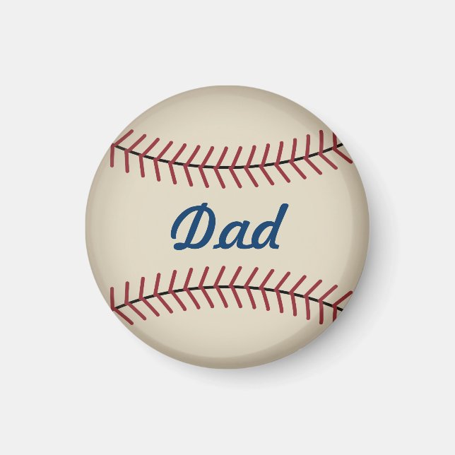 Imán Personalizado Vintage Baseball Magnet (Frente)