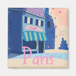 Imán Personalizado vintage de Paris Street