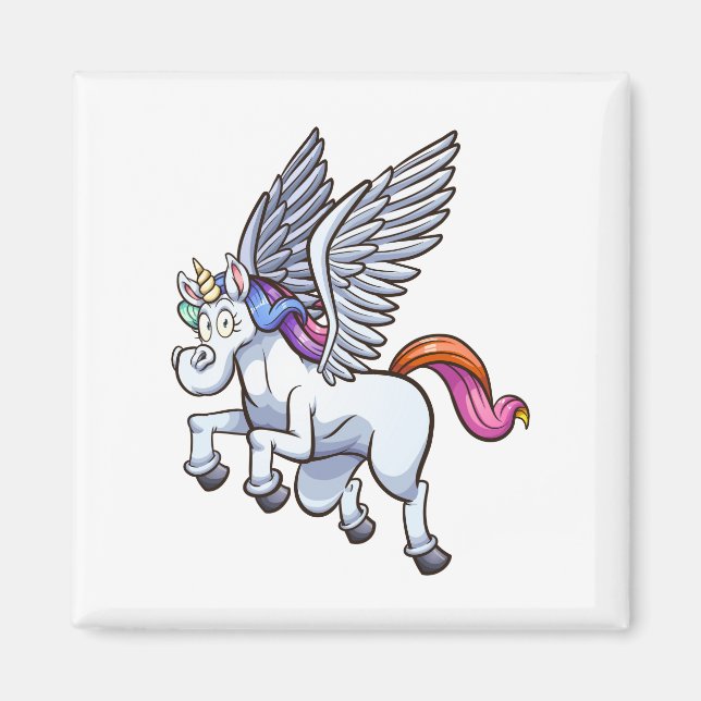 Imán personalizado volante pegasus unicorn (Frente)