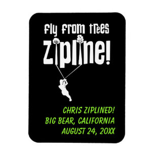 Imán Personalizado vuela de árboles en Ziplining