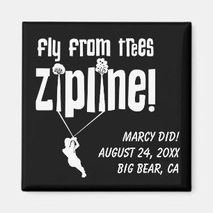Imán Personalizado vuela de árboles en Ziplining