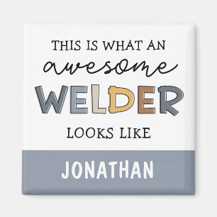 Imán Personalizado Welder divertidos regalos increíbles